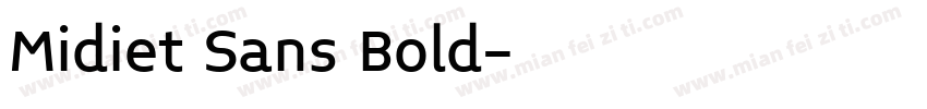 Midiet Sans Bold字体转换